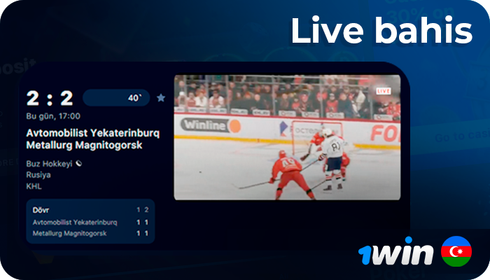 1win AZ-da canlı mərc üçün idman - futbol, ​​basketbol və s